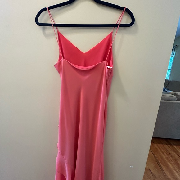 pink side ruffle dress - Picture 3 of 6